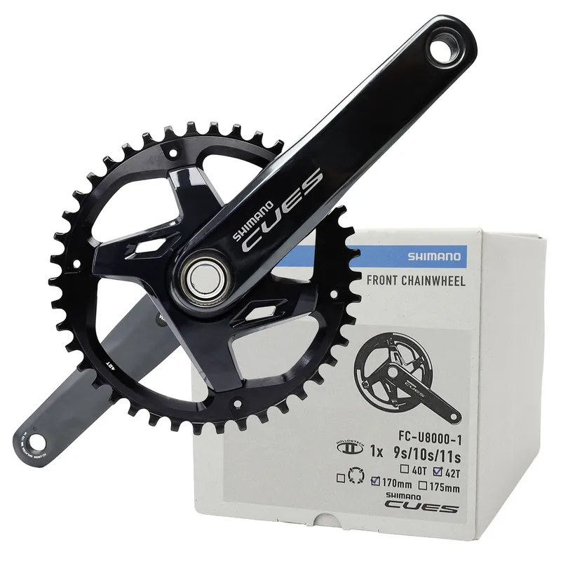 Mechanizm korbowy Shimano Cues FC-U8000-1, 1 x 9/10/11/rz, 170 mm, 42T Premium