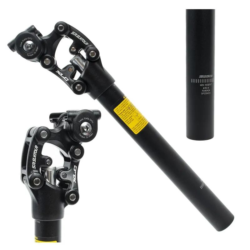 Premium Wspornik siodła XLC / SR Suntour NCX, amortyzowany 27,2 mm x 350 mm, czarny