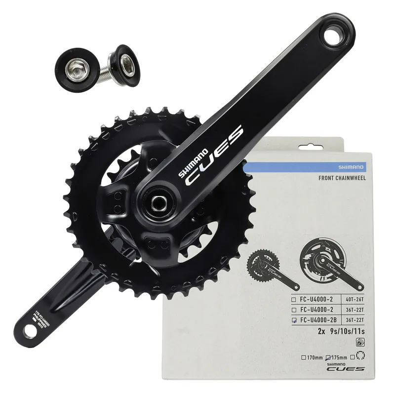 Oryginalny Mechanizm korbowy Shimano Cues FC-U4000-2B, 2 x 9/10/11/rz, 175 mm, 36/22T