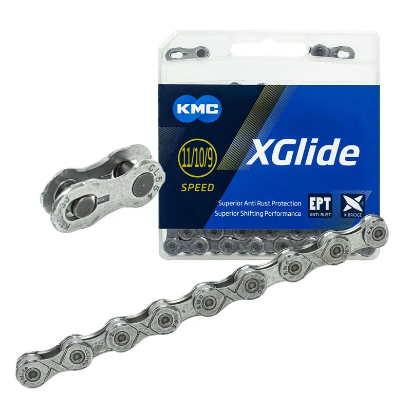 Łańcuch KMC XGlide EPT, 9/10/11-rzędowy, 118 ogniw, Quick Link, Linkglide Autentyczny