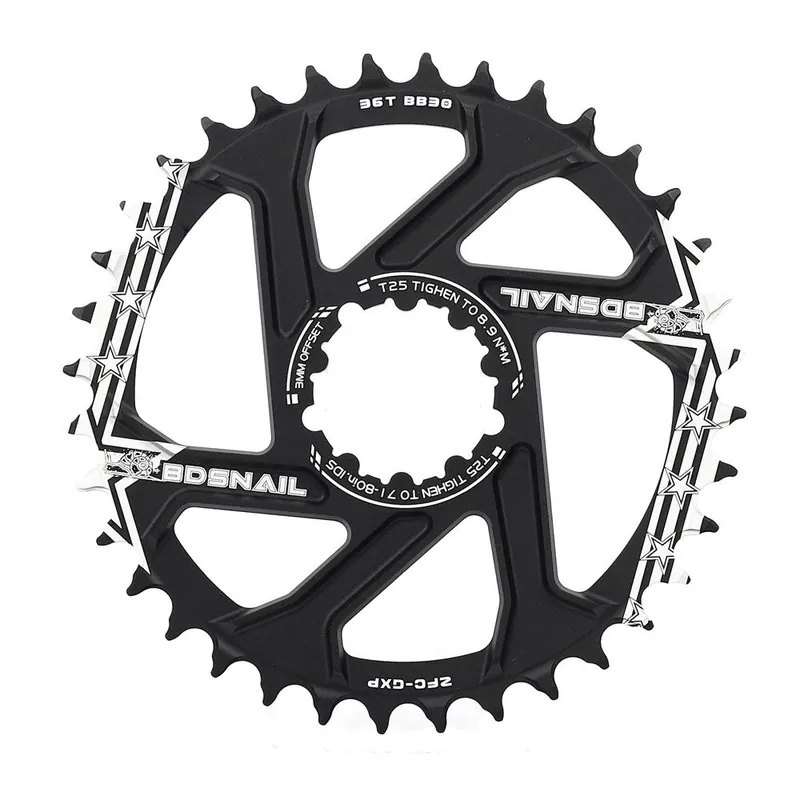 Tarcza mechanizmu korbowego SNAIL do SRAM GXP, 36T, Direct Mount, 3 mm Offset, czarna, aluminium Oferta