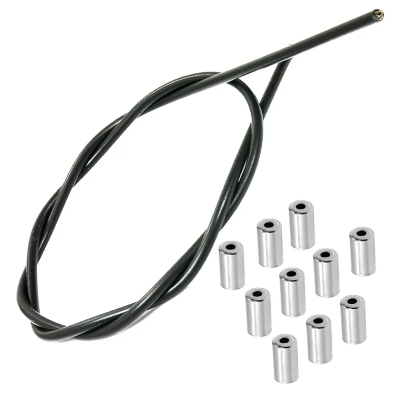 Pancerz hamulca Clarks 2P 5 mm x 3 metry czarny + Końcówki pancerza hamulca Clarks CX15 stal 10 szt Ekspresowa dostawa