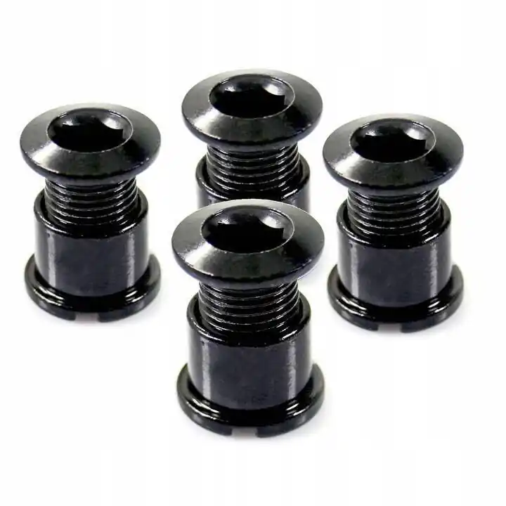 Wysoka jakość Śruba do tarczy mechanizmu korbowegoM8 x 8,5 mm aluminium czarna - 4 sztuki