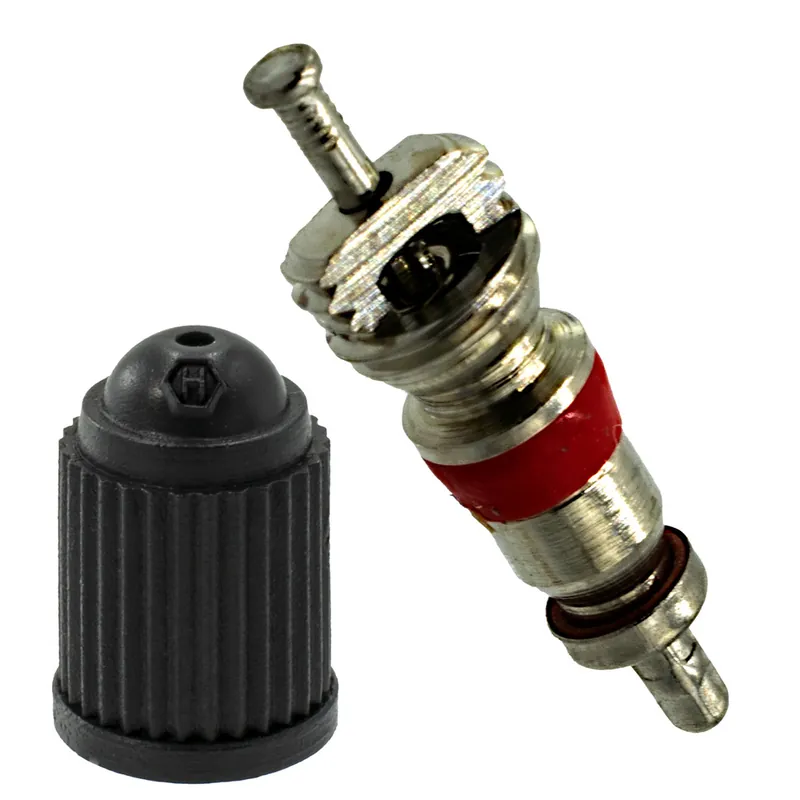 Niska cena Wentyl zawór do dętek AV Schrader AUTO + NAKRĘTKA - 100 sztuk