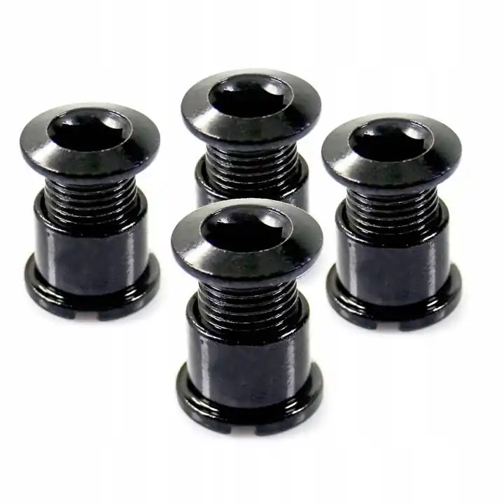 Promocja Śruba tarczy korby rowerowej RCW-085C M8x0,75x8,5mm BK, czarna, 4 sztuki