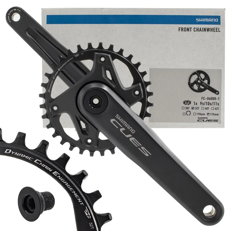 Mechanizm korbowy Shimano CuesFC­U6000­1, 1 x 9/10/11/rz, 175 mm, 32T, bez łożysk Ostatnia szansa