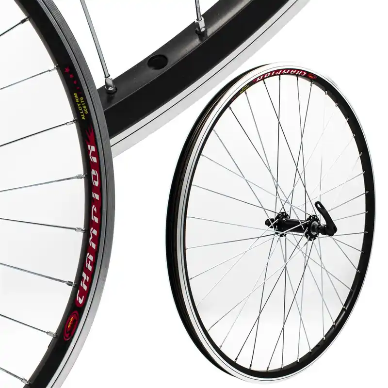 Bezpieczna płatność Koło przednie 26" SFDM-CT10F QR, czarne ze srebrnymi szprychami