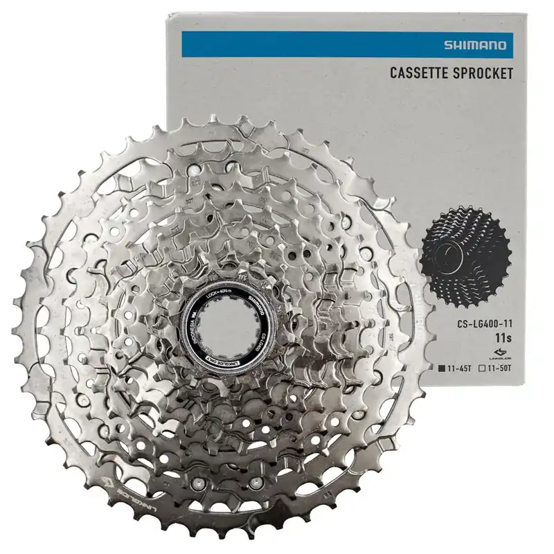 Nowość Kaseta Shimano Cues CS-LG400, 11-rz, 11-45, Linkglide, grafitowa