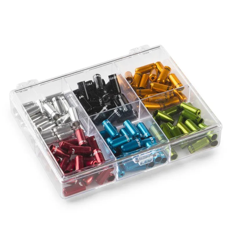 Niska cena Końcówki pancerza hamulcowego 5mm, aluminiowe, 6x20 szt. zestaw