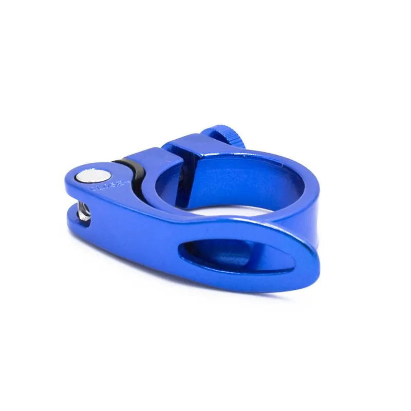 Obejma podsiodłowa 31,8 mm, aluminium, niebieska z zaciskiem Rabat