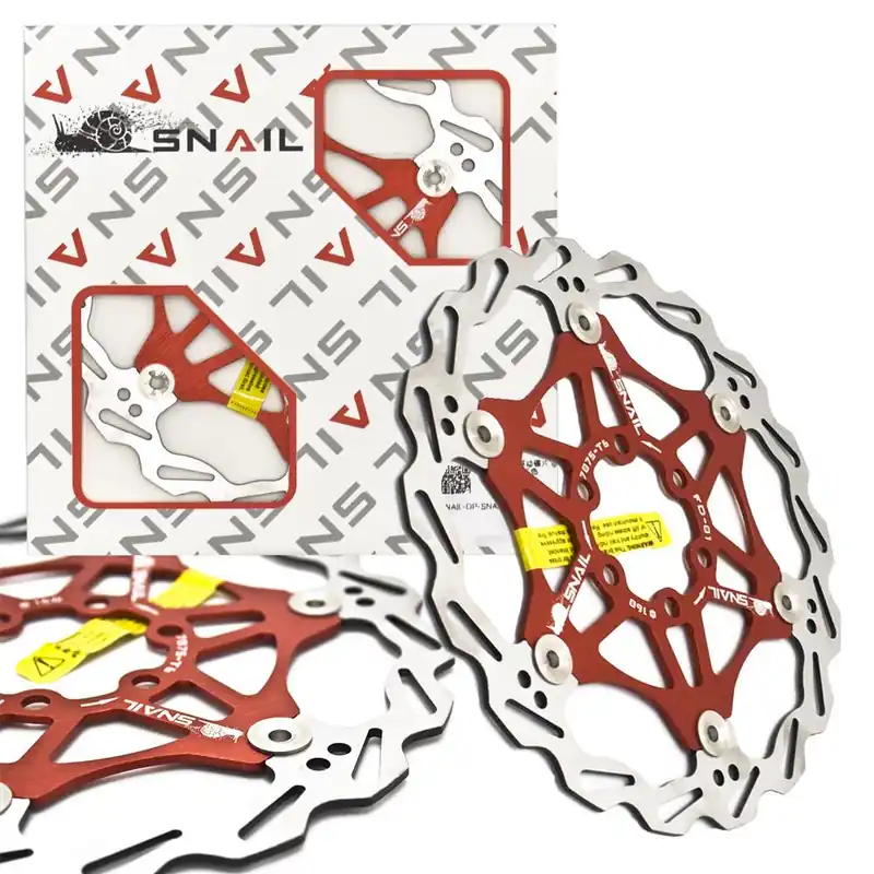 Tarcza hamulcowa Snail 160 mm, pływająca, IS (6 śrub), czerwona Darmowa dostawa