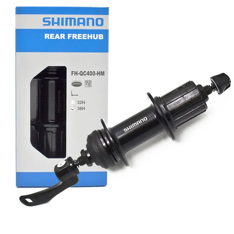 Bezpieczna płatność Piasta tylna Shimano Cues FH-QC400-HM, łożyska maszynowe, 8-11 rzędów, Center Lock, 135 mm, QR, 36H