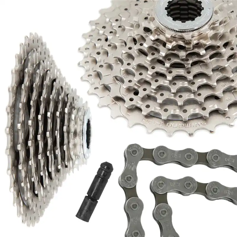 Kaseta + łańcuch SHIMANO zestaw 9 rzędowy KOMPLET HG400 9 rz. 11-34, CN-HG53 Szybka dostawa