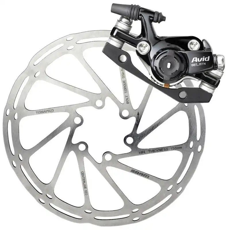 Zestaw hamulca tarczowego Avid BB7-S MTB, zacisk mechaniczny, tarcza 160 mm, adapter IS Nowość