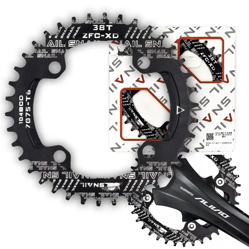 Zębatka Snail do mechanizmu korbowego 1x, 104 BCD, 38T, Narrow Wide, czarna Wyprzedaż