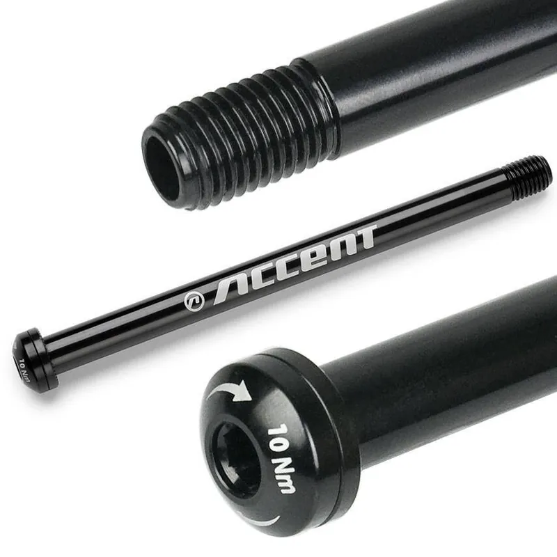 Autentyczny Oś piasty przód Accent EVO 110x15mm (M15x1.5), długość 158 mm; gwint 12 mm, do Rock Shox