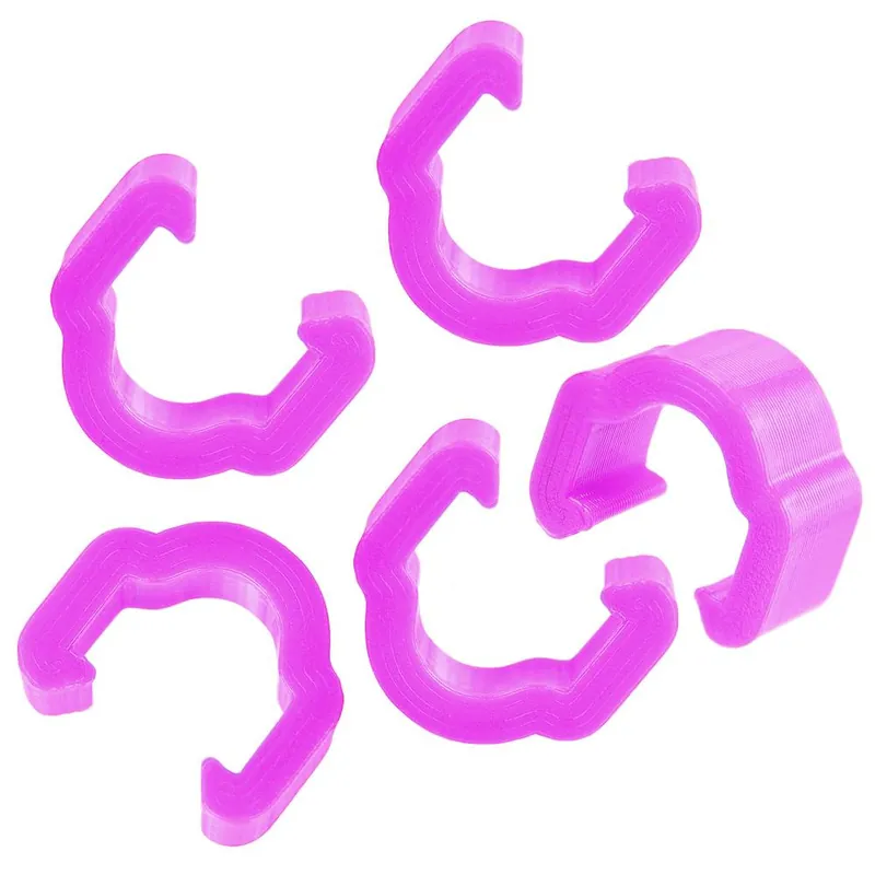 Przelotka, klipsdo montażu pancerza / przewodu hamulcowego na ramie, 3D, purpurowy, 5 szt. Rabat