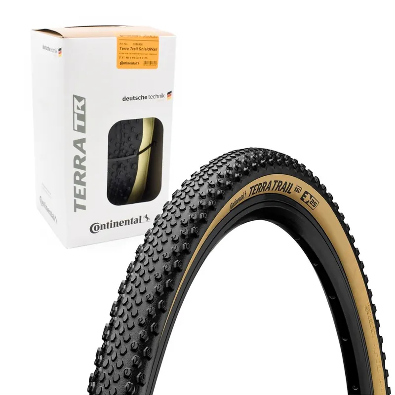 Opona Continental Terra Trail 27,5"x1.75", TR, zwijana, czarna, kremowy bok Tylko dziś