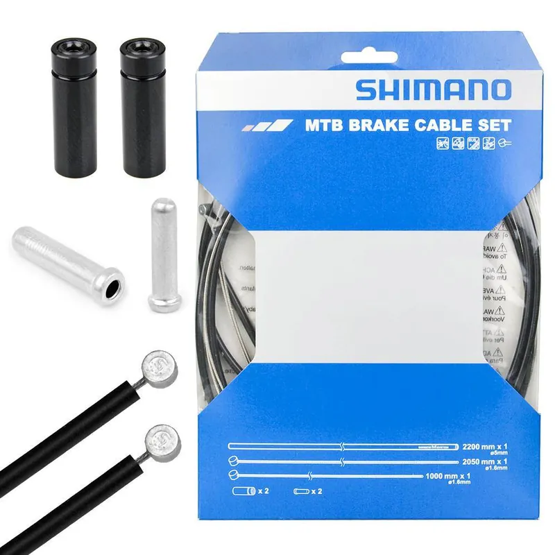 Oferta limitowana Zestaw linek nierdzewnych, pancerzy do hamulców MTB SUS, czarny