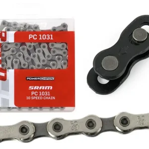 Popularny Łańcuch SRAM PC 1031 Solid Pin, 10-rzędowy, 114 ogniw, spinka PowerLock