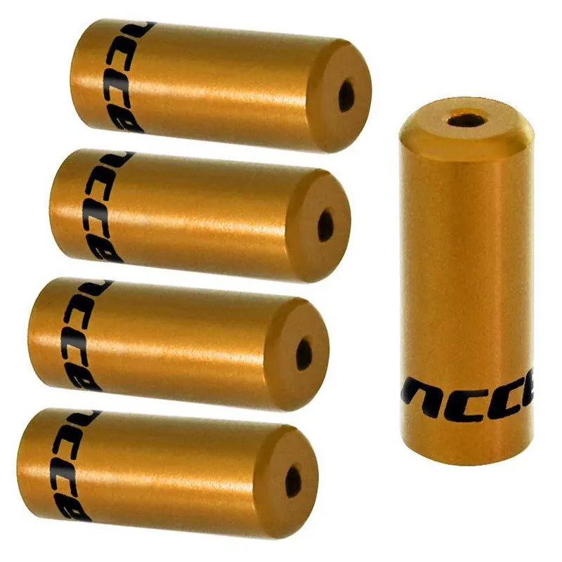 Zamów teraz Końcówka pancerza hamulca 5 mm Accent w kolorze złotym 5 sztuk