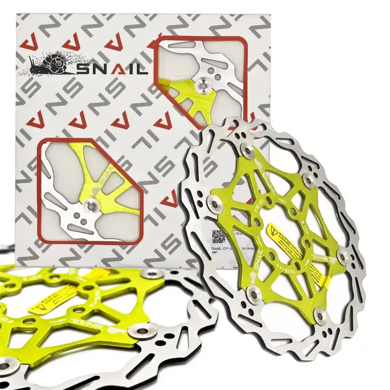 Wyprzedaż Tarcza hamulcowa Snail 160 mm, pływająca, IS (6 śrub), zielona