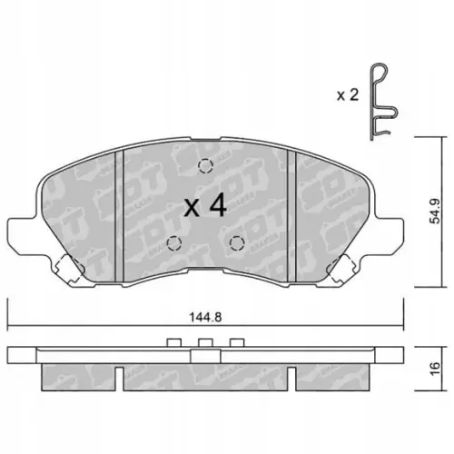 Popularny GALFER/SDT 2101600 klocki hamulcowe