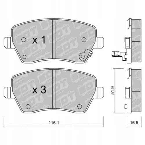 GALFER/SDT 2102001 klocki hamulcowe Niska cena