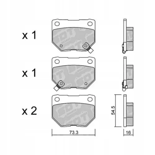 GALFER/SDT 2102700 klocki hamulcowe Bezpieczna płatność