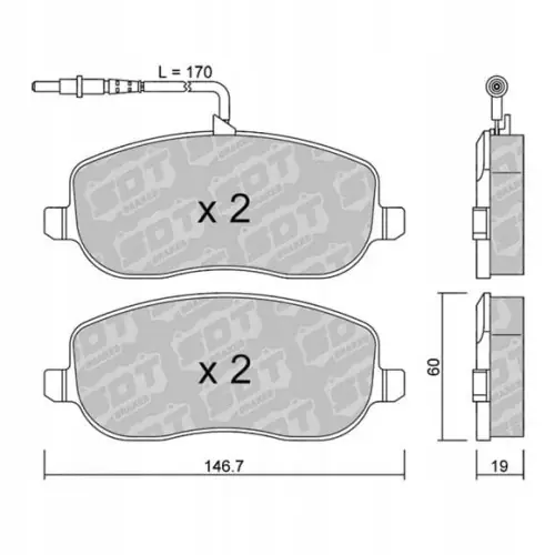 Autentyczny GALFER/SDT 2105500 klocki hamulcowe