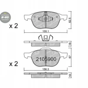 GALFER/SDT 2105900 klocki hamulcowe Tani