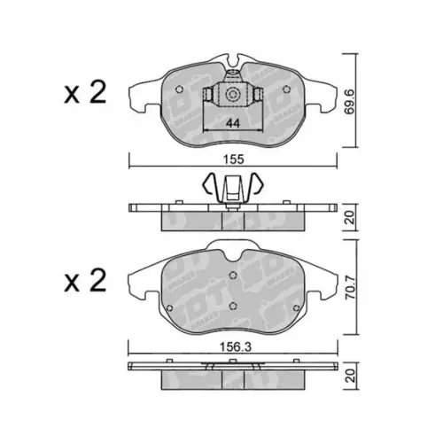 Oryginalny GALFER/SDT 2106500 klocki hamulcowe