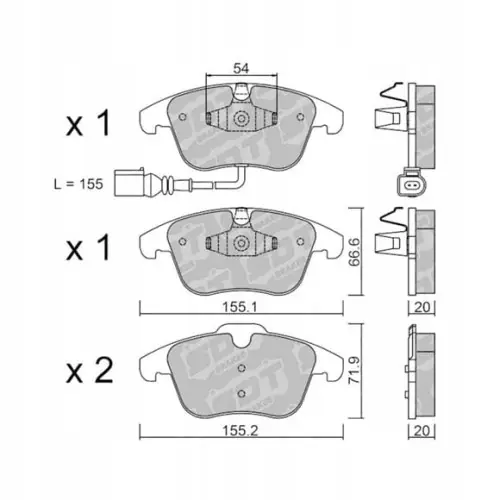 GALFER/SDT 2107203 klocki hamulcowe Popularny