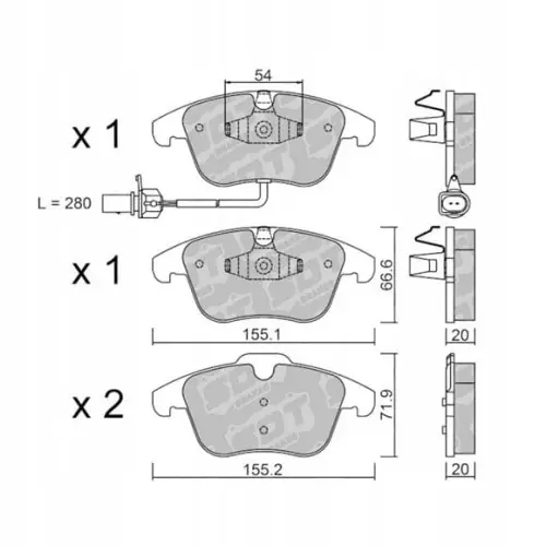 GALFER/SDT 2107204 klocki hamulcowe Najlepsza cena