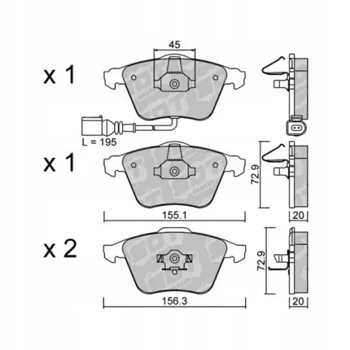 GALFER/SDT 2107302 klocki hamulcowe Oryginalny