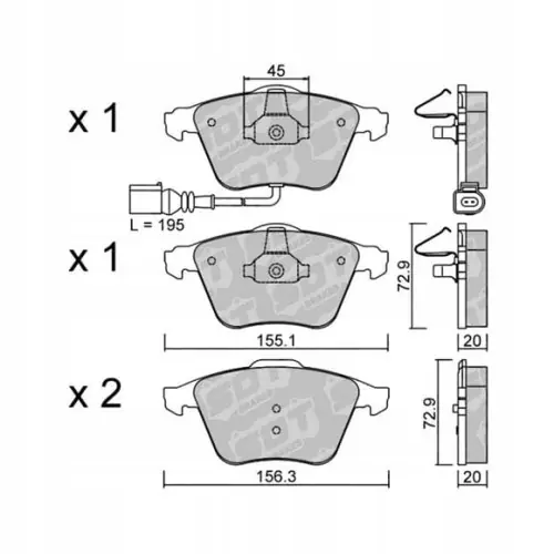 Premium GALFER/SDT 2107304 klocki hamulcowe