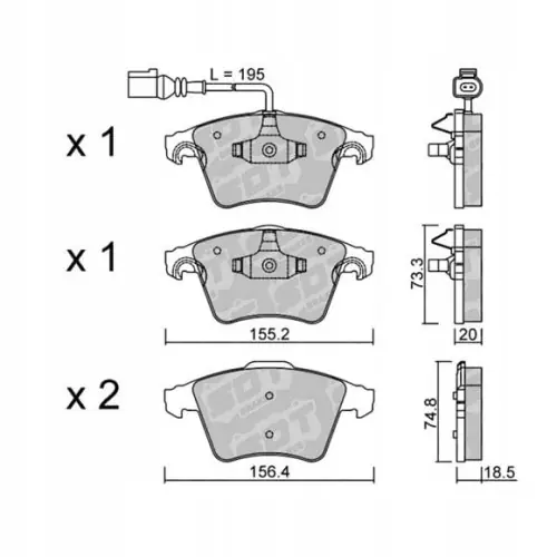 Niska cena GALFER/SDT 2107600 klocki hamulcowe