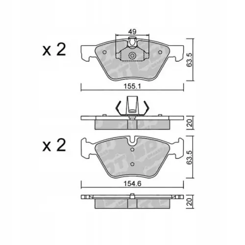 GALFER/SDT 2108000 klocki hamulcowe Bezpieczna płatność