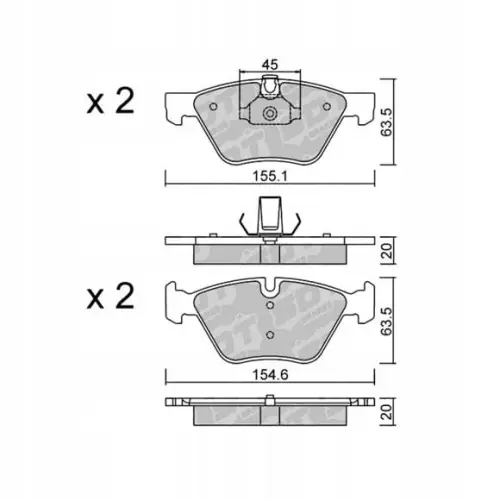 Bezpieczna płatność GALFER/SDT 2108001 klocki hamulcowe