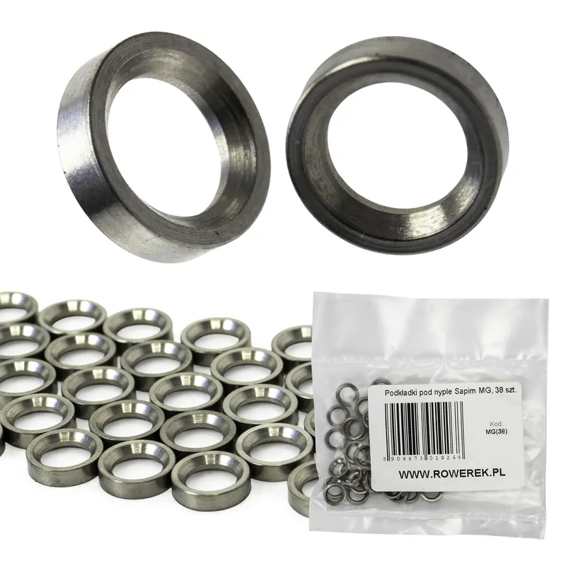 Podkładki pod nyple Sapim MG, nierdzewne, 38 szt. Autentyczny