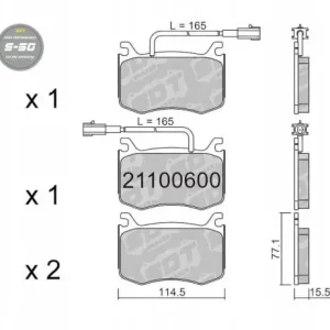 GALFER/SDT 21100600 klocki hamulcowe Ostatnia szansa