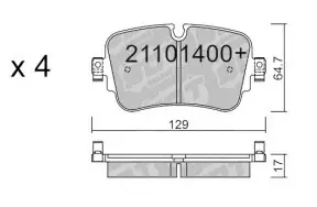 GALFER/SDT 21101400+ klocki hamulcowe Autentyczny
