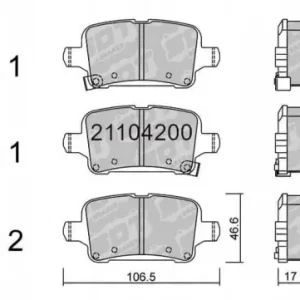 GALFER/SDT 21104200 klocki hamulcowe Autentyczny