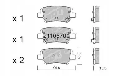 GALFER/SDT 21105700 klocki hamulcowe Popularny