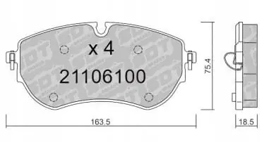 Oferta GALFER/SDT 21106200 klocki hamulcowe