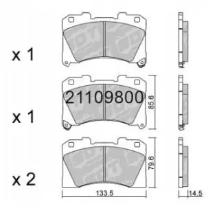 GALFER/SDT 21109800 klocki hamulcowe Ekspresowa dostawa