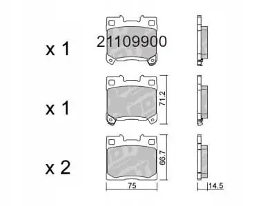 GALFER/SDT 21109900 klocki hamulcowe Autentyczny