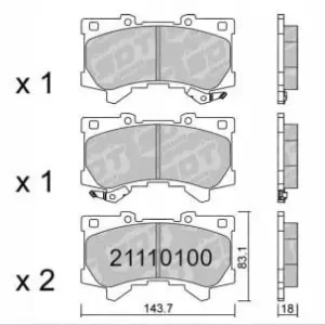 GALFER/SDT 21110100 klocki hamulcowe Tani