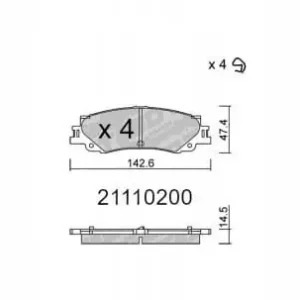 Oferta limitowana GALFER/SDT 21110200 klocki hamulcowe