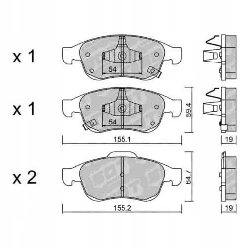 Darmowa dostawa GALFER/SDT 2115002 klocki hamulcowe